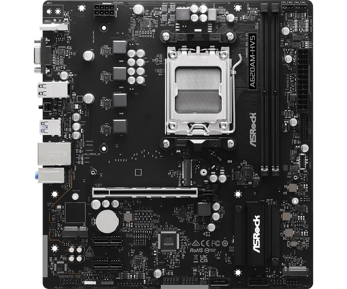 Mainboard ASROCK AMD A620A SAM5 Micro-ATX Memory DDR5 Memory slots 2 A620AM-HVS