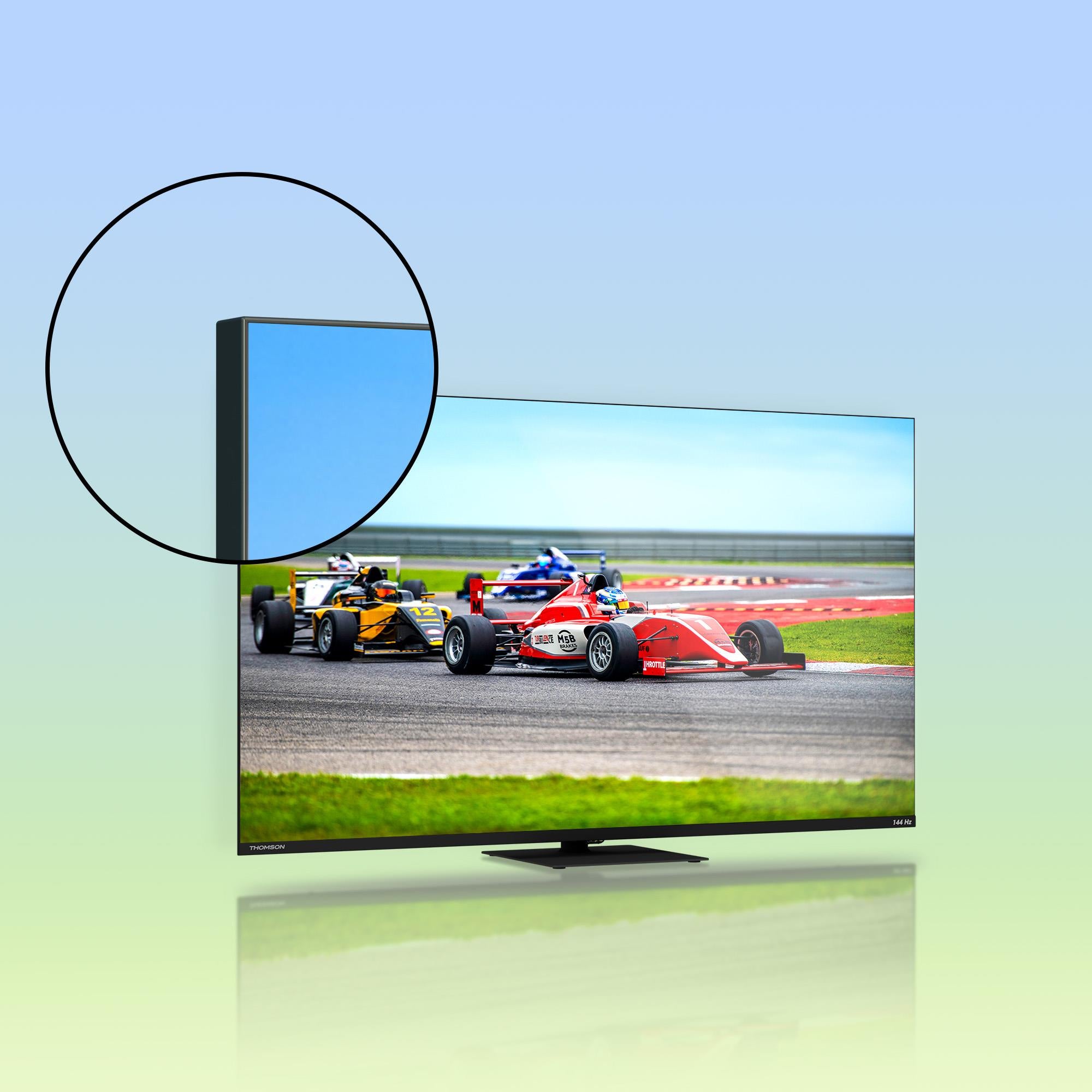 TV Set THOMSON 55" 4K/Smart QLED 3840x2160 Wireless LAN Bluetooth Google TV Black 55QG7C14