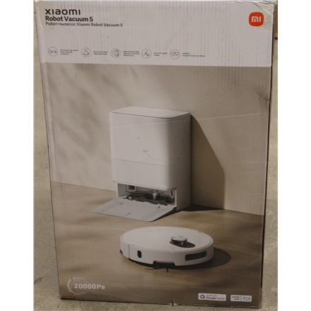 SALE OUT. Xiaomi Robot Vacuum 5 EU | Xiaomi Robot Vacuum 5 EU | Wet&Dry | 5200 mAh | Dust capacity 2.5 L | 20000 Pa | Wh