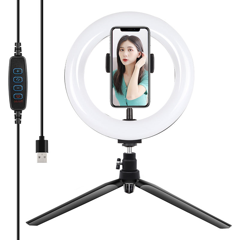 Tripod Mount Puluz with 20cm LED Ring Vlogging PKT3073B - Image 1