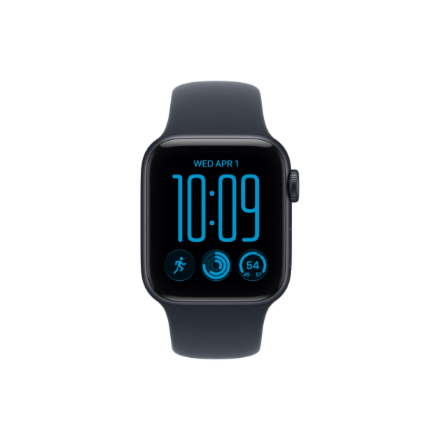 Apple Watch SE 3 GPS 40mm Midnight Aluminium Case with Navy Blue Sport Band - S/M | Apple