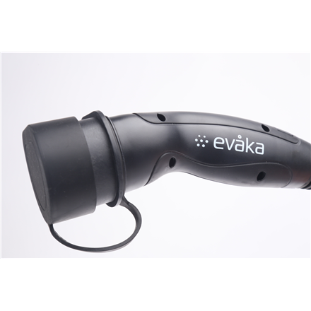 Evaka EV Charging Cable Type 2-Type 2, 22 kW, 32 A, 5 x 6 mm2, 1 x 0.5 mm2, 7 m | ITGAM3872 | Black
