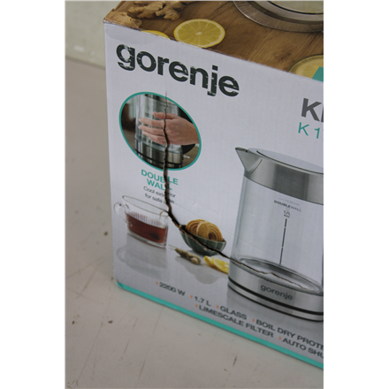 SALE OUT. Gorenje K17GDWII Kettle, Electric, Capacity 1.7 L, Power 2200 W, Stainless steel | SALE OUT. | Gorenje Kettle 