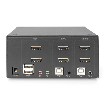 Digitus | KVM Switch, 2 Port, Dual Display, 4K, HDMI | DS-12860