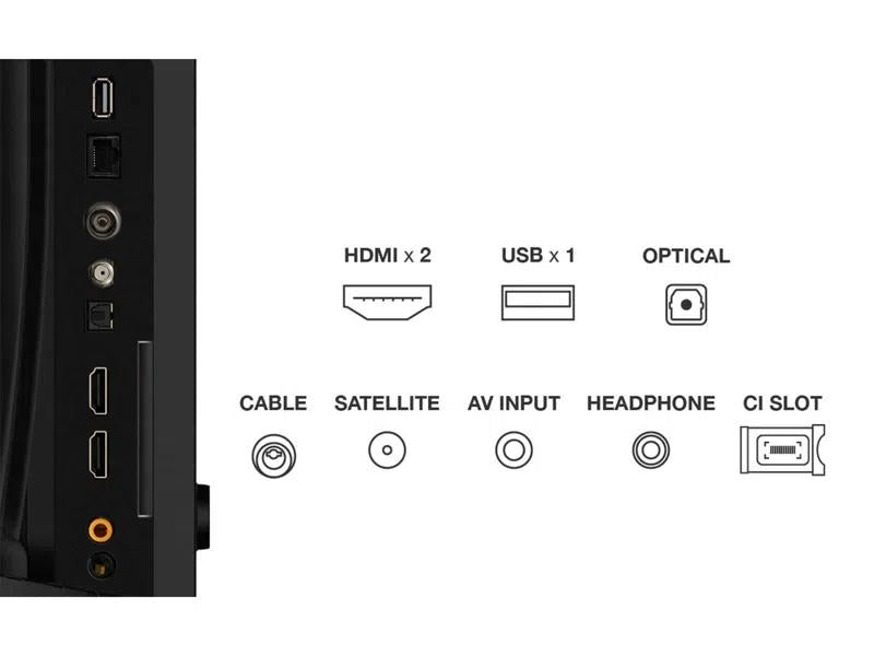 TV Set TCL 32 " Full HD 1920 x 1080 pixels Flat 16:9 QLED 32V5C