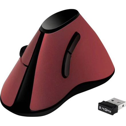 Logilink | Ergonomic Vertical Mouse | ID0159 | Wireless | Optical | Red
