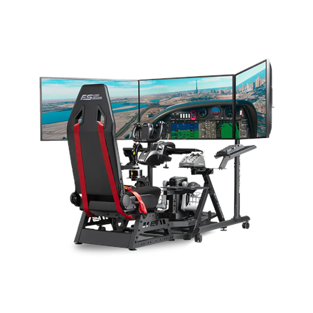 Next Level Racing Floor stand | Round Tube Freestanding Single Monitor Stand | Up to 3x43 " | Height adjustment, Tilt | Maximum weight (capacity) 50 kg | Black
