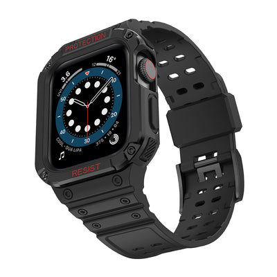 Protect Strap Band for Apple Watch 38/40/41mm Armored Case Strap - Black — Hurtel