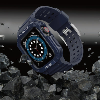 Protect Strap Band for Apple Watch 38/40/41mm Armored Case Strap - Blue — Hurtel