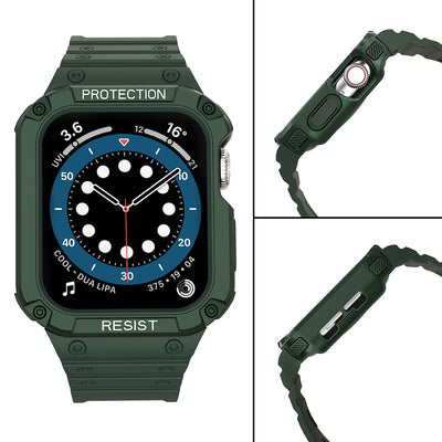 Protect Strap Band for Apple Watch 38/40/41mm Armored Case Strap - Green — Hurtel