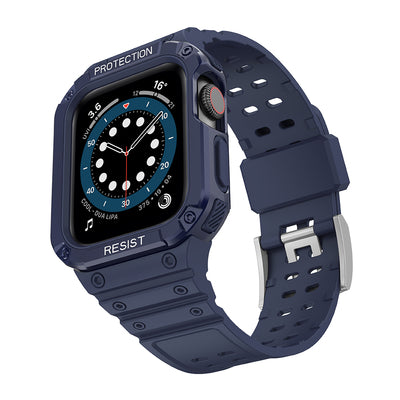 Protect Strap Band for Apple Watch 42/44/45mm Armored Case Strap - Blue — Hurtel