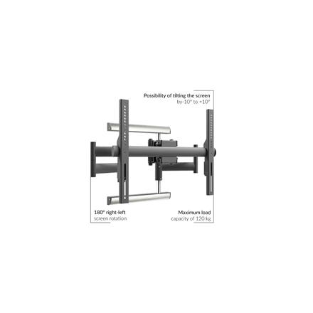 EDBAK Wall mount | Heavy Duty Swing Arm | Tilt | 42-98 " | Maximum weight (capacity) 120 kg | Black