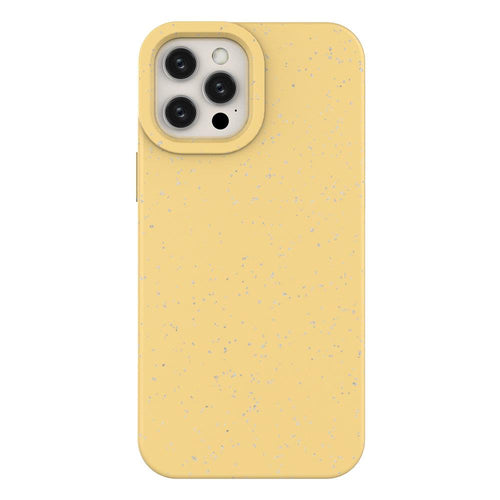 Eco Case Case for iPhone 12 Pro Silicone Cover Phone Cover Yellow — Hurtel