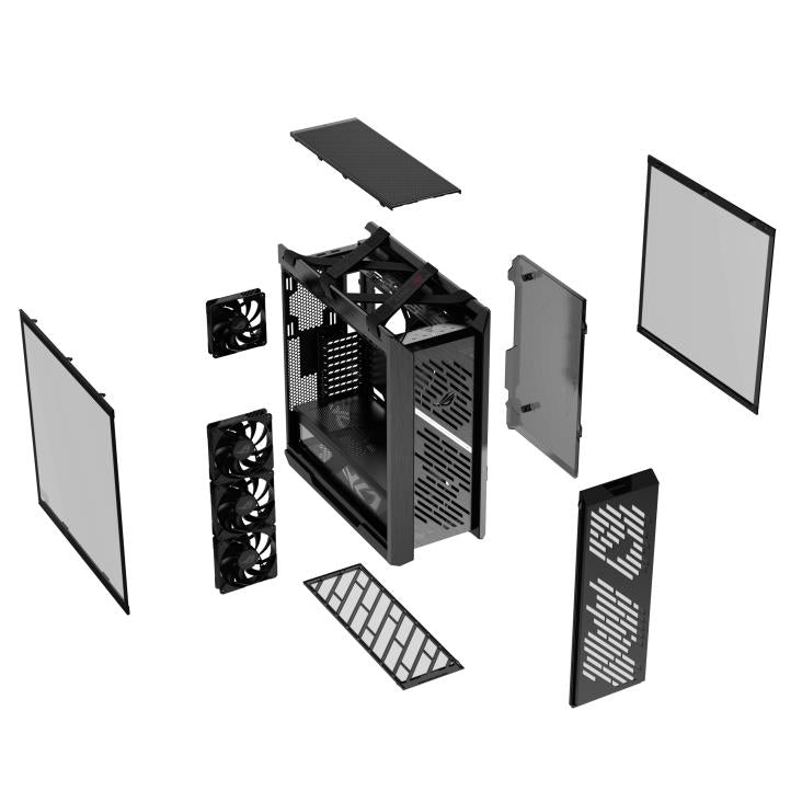 CASE MIDITOWER ATX W/O PSU/GX601 ROG STRIX HELIOS BK ASUS