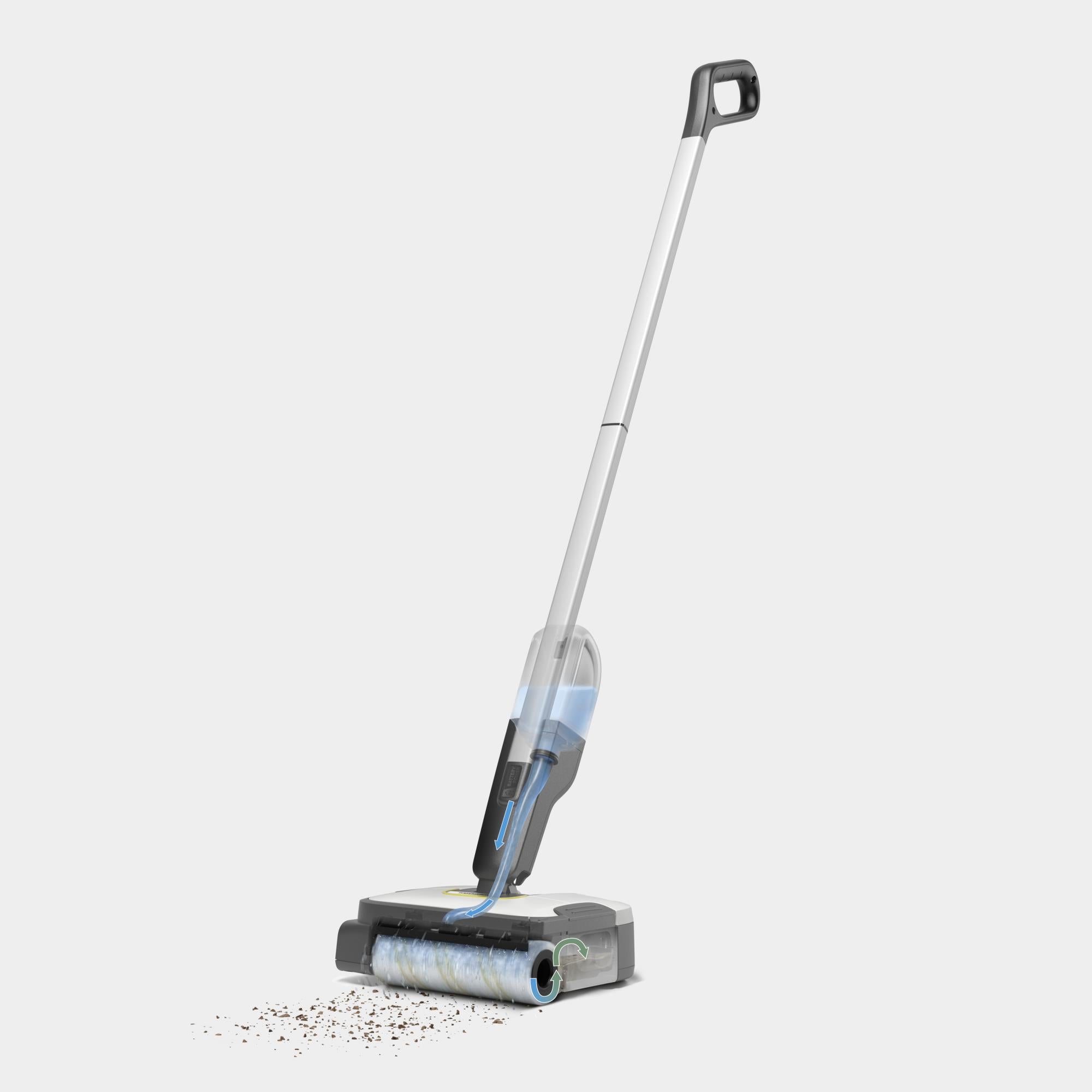 Vacuum Cleaner KARCHER dry&wet Electric broom Grey/White/Black Bagless Battery 2.3 kg 1.056-200.0