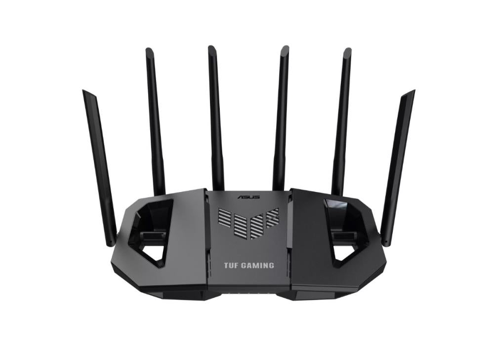 Wireless Router ASUS Router 6500 Mbps Mesh Wi-Fi 6 Wi-Fi 7 IEEE 802.11a IEEE 802.11b IEEE 802.11g IEEE 802.11ac IEEE 802.11ax USB 3.2 3x2.5GbE 1x2.5GbE Number of antennas 6 TUFGAMINGBE6500