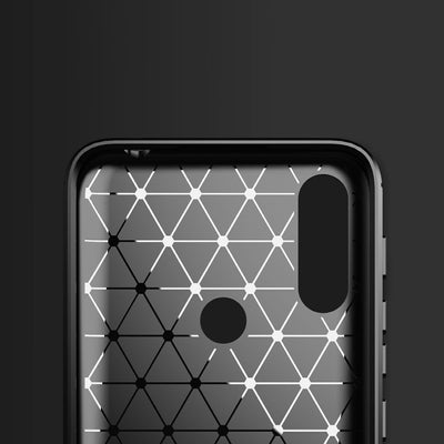 Carbon Case Flexible Cover Sleeve Motorola Moto E7i Power black — Hurtel