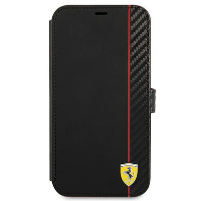 Ferrari FESAXFLBKP13SBK iPhone 13 mini 5.4&quot; black/black book On Track Carbon Stripe