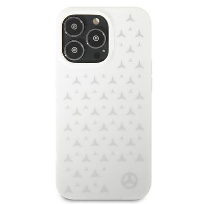 Mercedes Silver Stars Pattern Case for iPhone 13 Pro / iPhone 13 - White