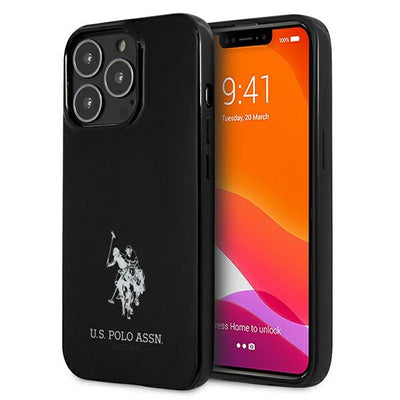US Polo USHCP13LUMHK iPhone 13 Pro / 13 6.1&quot; black/black hardcase Horses Logo — U.S. Polo Assn.