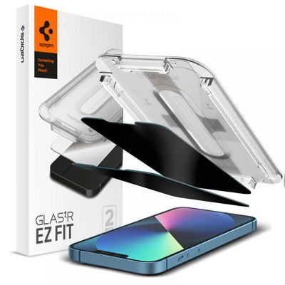 Spigen Glas.tR EZ Fit Privacy Tempered Glass for iPhone 13 Pro Max - 2 pcs.