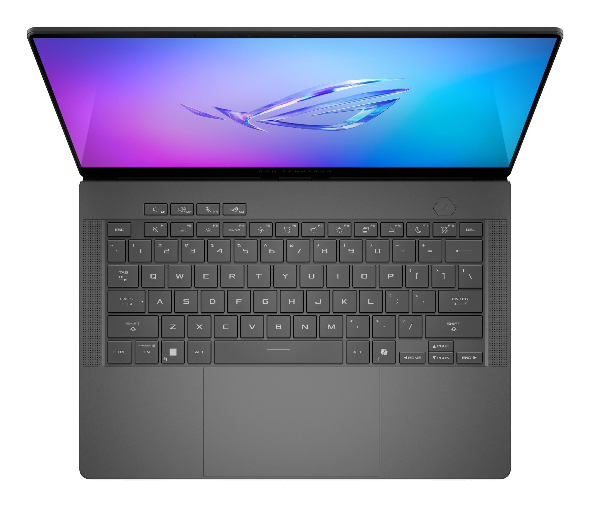 Notebook ASUS GA403UM-QS056W ROG Zephyrus CPU AMD RyzenT 9 270 4 GHz 14 " 2880 x 1800 pixels RAM 16 GB LPDDR5x-SDRAM SSD 1000 GB Discrete graphics NVIDIA GeForce RTX 5060 8 GB On-board graphics Yes OS installed Windows 11 Home Colour Grey Weight 1.5 kg