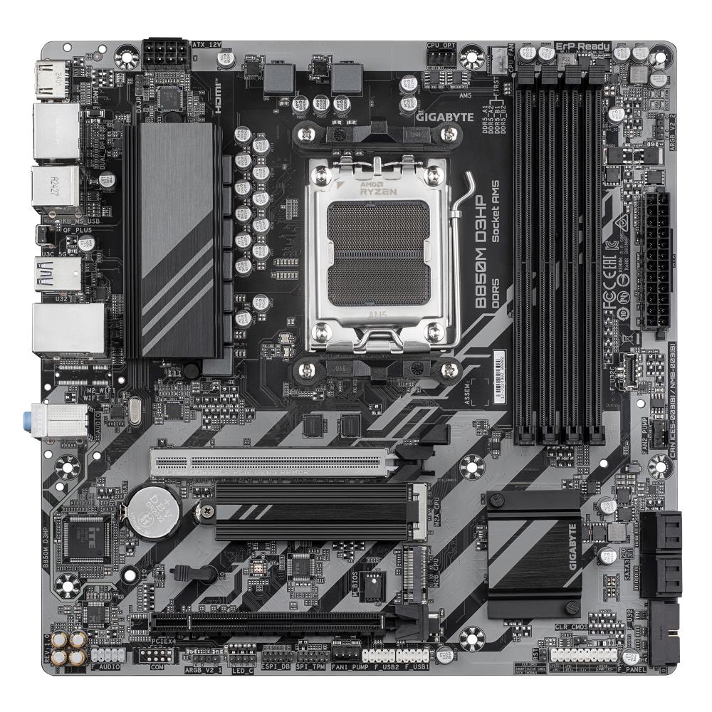 Mainboard GIGABYTE AMD B850 SAM5 ATX Memory DDR5 Memory slots 4 B850MD3HP
