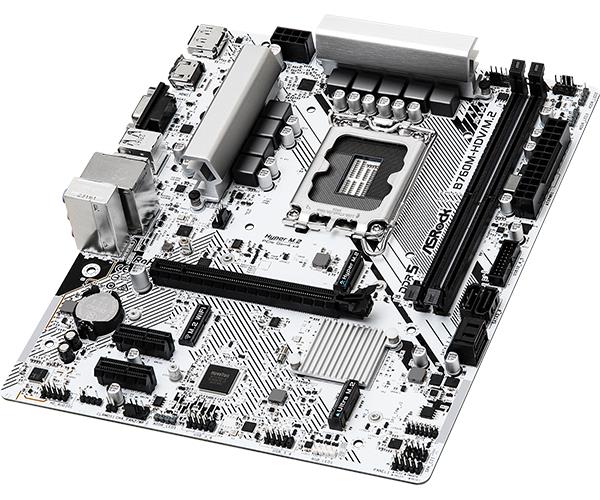 Mainboard ASROCK Intel B760 Express LGA1700 Micro-ATX Memory DDR5 Memory slots 2 2xPCI-Express 3.0 1x 1xPCI-Express 4.0 16x 1xM.2 1x15pin D-sub 1xHDMI 1xDisplayPort 1xAV-In 1xAV-out 1xMicrophone 2xUSB 2.0 3xUSB 3.2 1xUSB-C 1xRJ45 B760M-HDV/M.2