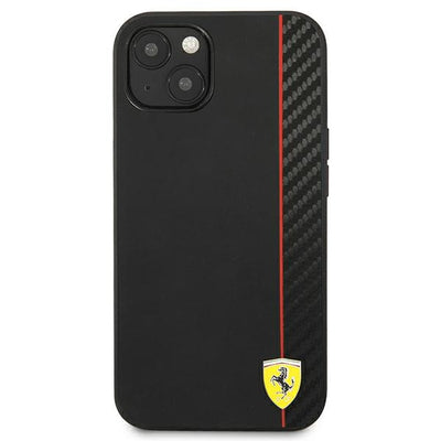Ferrari FESAXHCP13SBK iPhone 13 mini 5.4&quot; black/black hardcase On Track Carbon Stripe