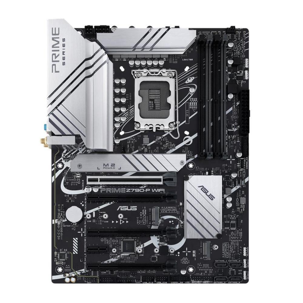 Mainboard ASUS Intel Z790 LGA1700 ATX Memory DDR5 Memory slots 4 1xPCI-Express 3.0 1x 3xPCI-Express 4.0 16x 1xPCI-Express 5.0 16x 3xM.2 1xHDMI 1xDisplayPort 4xUSB 2.0 3xUSB 3.2 1xUSB-C 1xPS/2 1xRJ45 3xAudio port PRIMEZ790-PWIFI