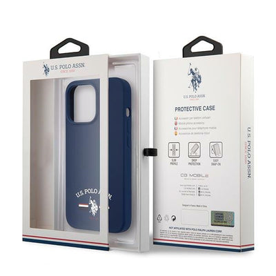 US Polo USHCP13XSFGV iPhone 13 Pro Max 6,7" granatowy/navy Silicone Collection — U.S. Polo Assn.