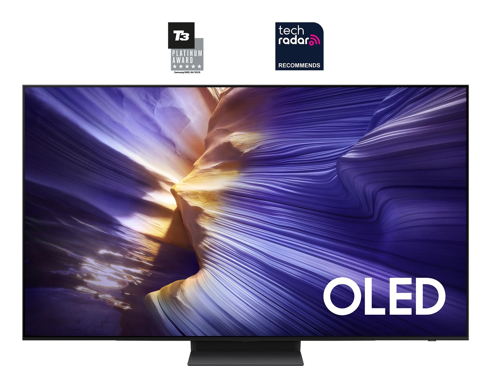 TV Set SAMSUNG 83" OLED/4K/Smart 3840x2160 Tizen Black QE83S90FAEXXH