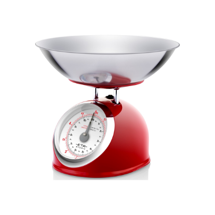 ETA | Kitchen scale | ETA577790030 Storio | Maximum weight (capacity) 5 kg | Graduation 25 g | Red