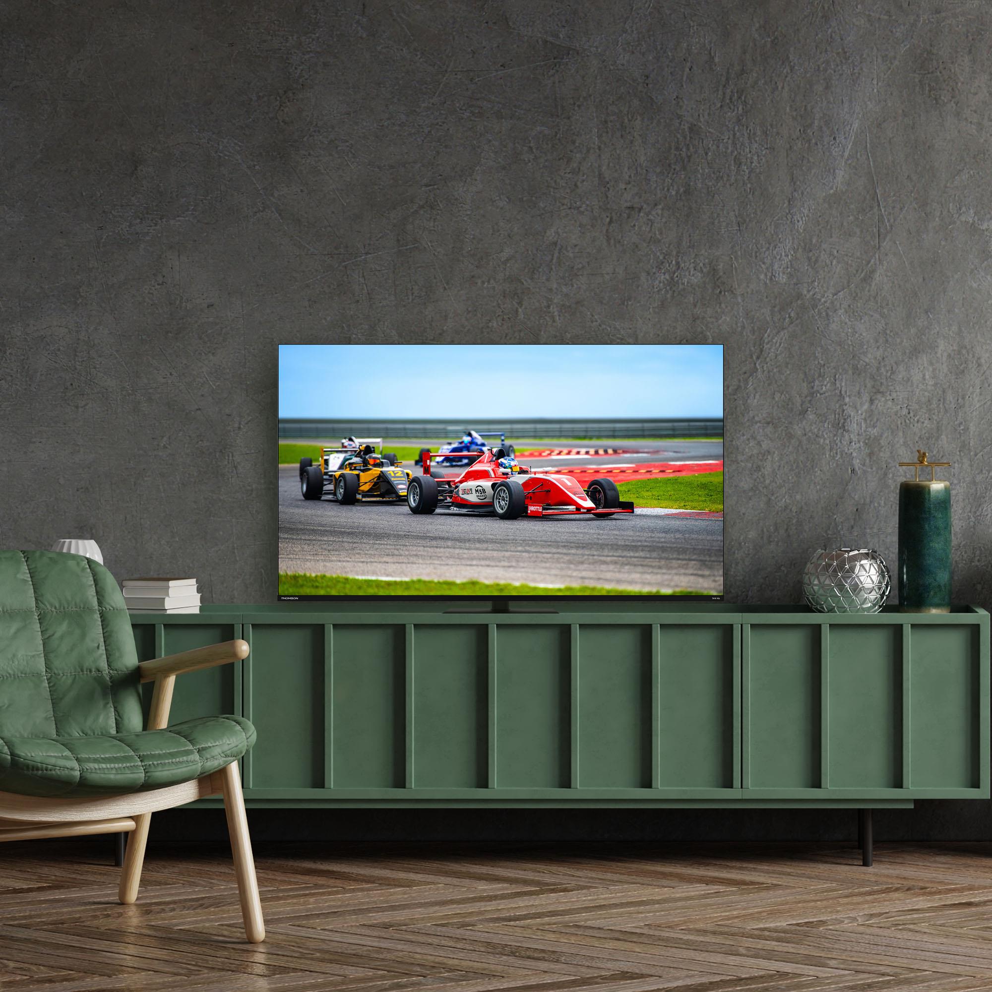 TV Set THOMSON 50" 4K/Smart QLED 3840x2160 Wireless LAN Bluetooth Google TV Black 50QG7C14