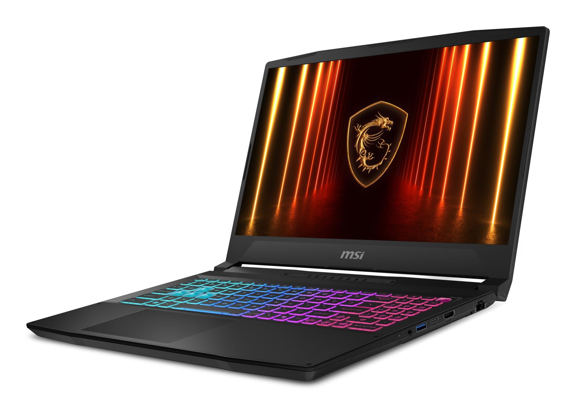 Notebook MSI Katana 15 HX B14WEK CPU Intel® CoreT i7 i7-14650HX 15.6 " 1920 x 1080 pixels RAM 16 GB DDR5-SDRAM SSD 1000 GB Discrete graphics NVIDIA GeForce RTX 5050 8 GB On-board graphics Yes Numeric keypad Yes OS installed Windows 11 Home Colour Black