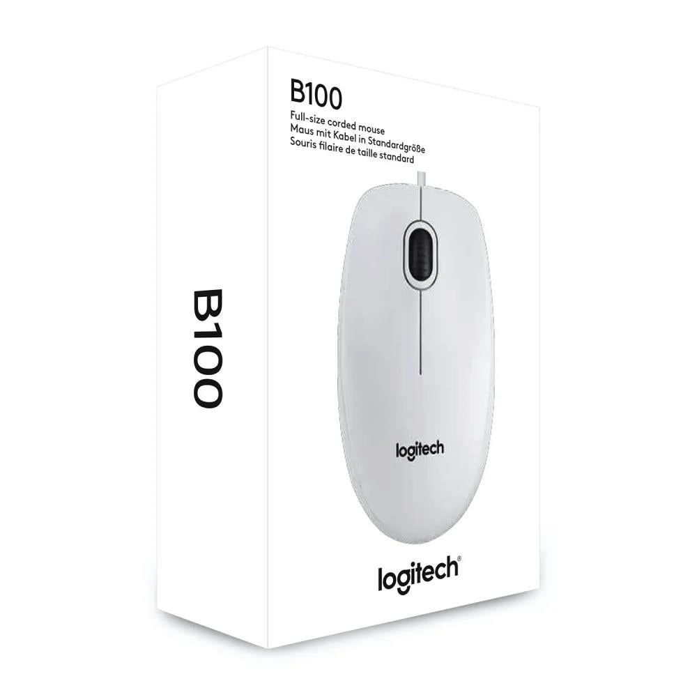 MOUSE USB OPTICAL B100/WHITE OEM 910-003360 LOGITECH