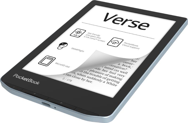 E-Reader POCKETBOOK Verse 6" 1024x758 1xUSB-C Micro SD Wireless LAN Blue PB629-2-WW