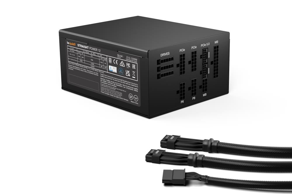 Power Supply BE QUIET 1200 Watts Peak Power 1270 Watts Efficiency 80 PLUS PLATINIUM PFC Active MTBF 100000 hours BN339