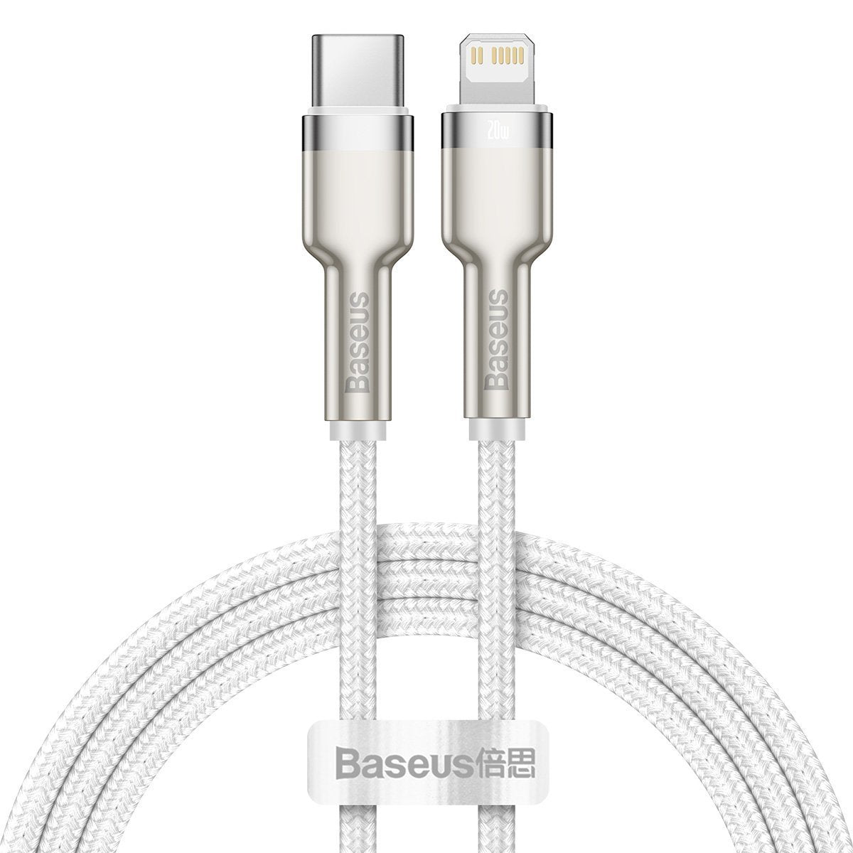 USB-C cable for Lightning Baseus Cafule, PD, 20W, 1m (white) - Image 2