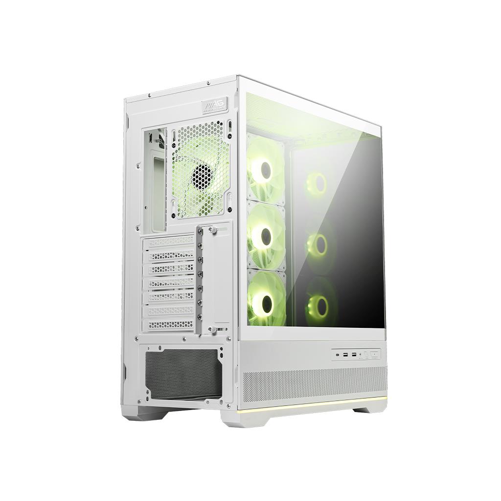 Case MSI MAG PANO 110R PZ / WHITE MidiTower Case product features Transparent panel Not included Colour Black MAGPANO110RPZWHITE
