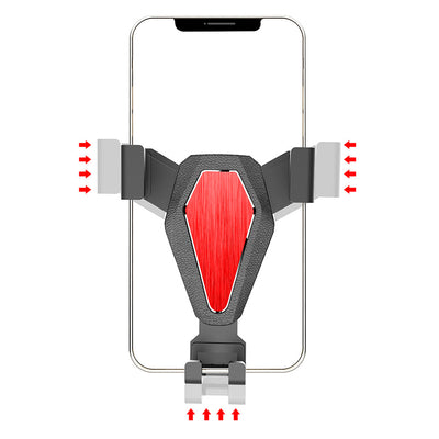 Gravity smartphone car holder, silver (YC07) — Hurtel