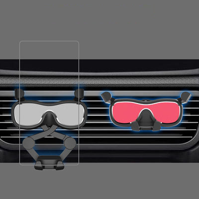 Gravity smartphone car holder for air vent with air freshener silver (YC06) — Hurtel