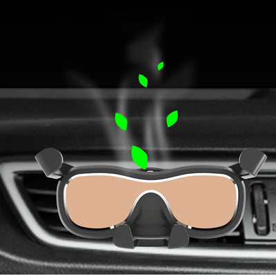 Gravity smartphone car holder for air vent with air freshener black (YC06) — Hurtel