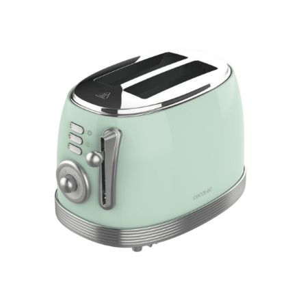 Cecotec Toaster | Toast&Taste 800 Vintage | Power 850 W | Number of slots 2 | Housing material Stainless steel | Light G