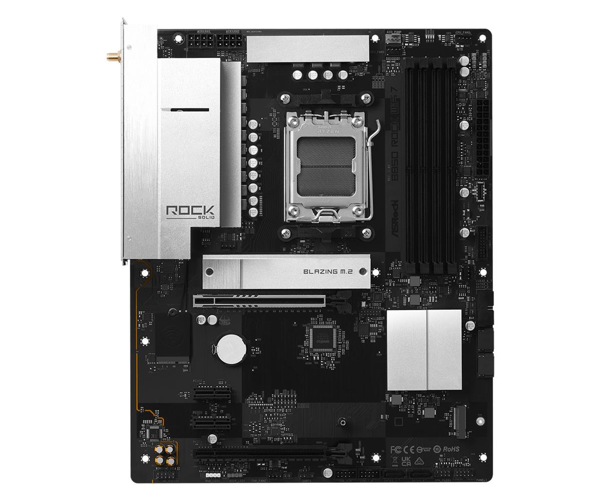 Mainboard ASROCK AMD B850 Socket AM5 ATX RAM DDR5-SDRAM 4xSlots Wi-Fi Yes Bluetooth Yes B850ROCKWIFI7