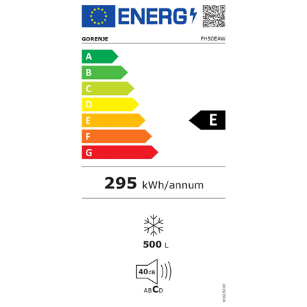 Gorenje | Freezer | FH50EAW | Energy efficiency class E | Chest | Free standing | Height 84.7 cm | Total net capacity 50