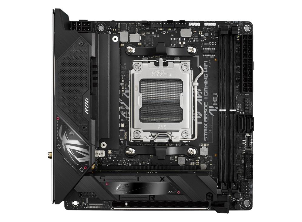 Mainboard ASUS AMD B650 SAM5 Mini-ITX Memory DDR5 Memory slots 2 1xPCI-Express 5.0 16x 2xM.2 1xHDMI 2xAudio-In 1xAudio-Out 2xUSB 2.0 4xUSB 3.2 2xUSB-C 1xOptical S/PDIF 1xRJ45 2xRF-Out STRIXB650E-IGAMINGWIFI