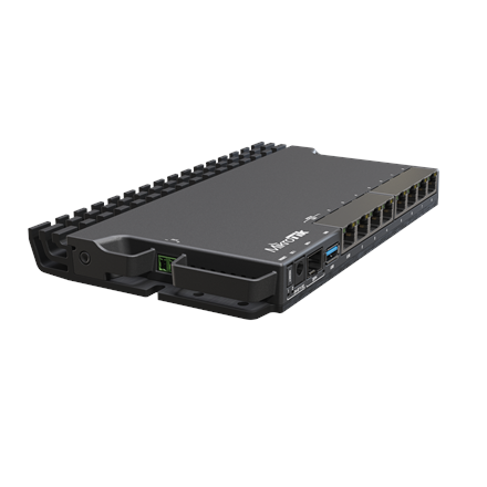 MikroTik Wired Ethernet Router RB5009UG+S+IN, Quad core 1.4 GHz CPU, 1xSFP+, 7xGigabit LAN, 1x2.5G LAN, 1xUSB, Can be po