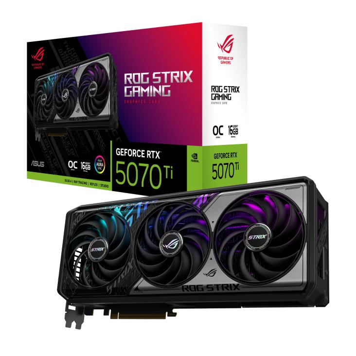 Graphics Card ASUS NVIDIA GeForce RTX 5070 Ti 16 GB GDDR7 PCIE 5.0 16x Triple slot Fansink STRIX-RTX5070TIO16G-GAM