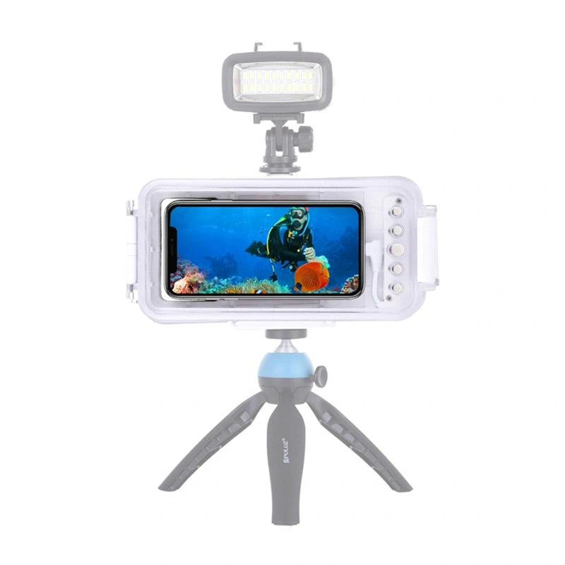 Puluz Waterproof Case (45m) for iPhone: For Underwater Photos and Videos (White) - Image 3